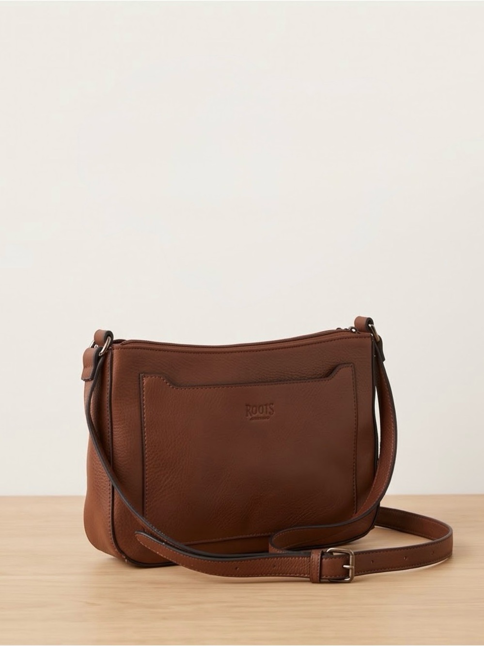 Roots Brown Crossbody Shoulder Bag – Adjustable Strap